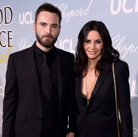 Coco Arquette's mother, Courtney cox, with her boyfriend, Johnny McDaid
